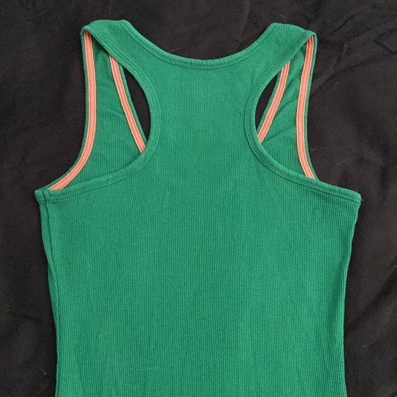 Like new Active Basic Ribbed Racerback Forest Green Tank - Picture 7 of 10